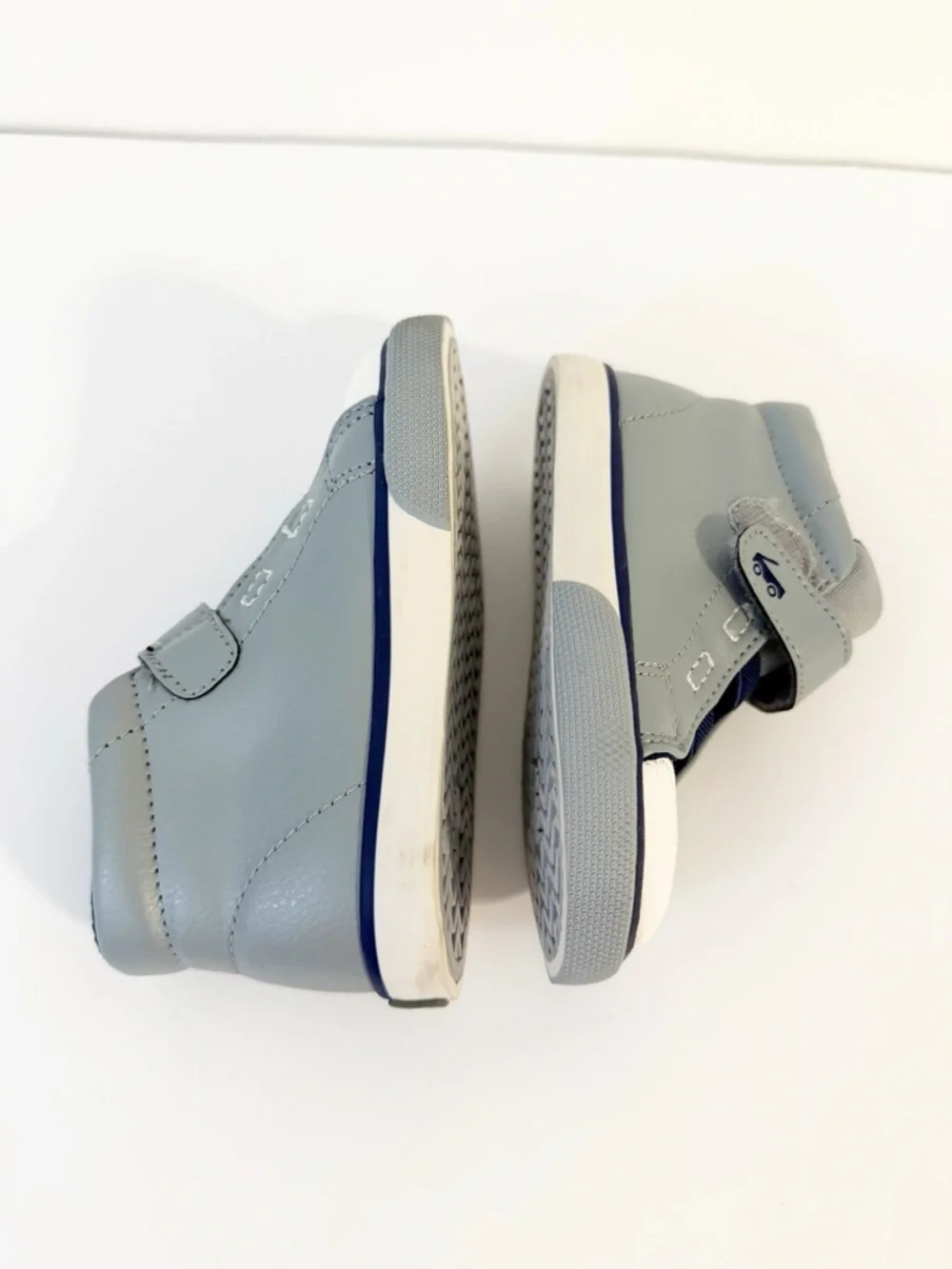 See Kai Run Stevie Gray Leather High Top Sneakers Shoes Kids Size 7